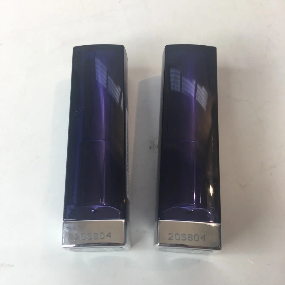 NEW 2 Maybelline Color Sensational 845 Pitch Black Matte Finish Lipstick